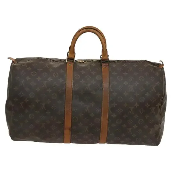 LOUIS VUITTON Monogram Keepall 55 Boston Bag M41424